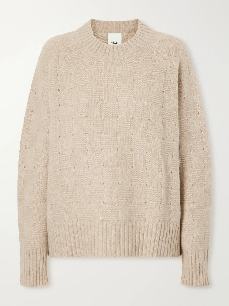 Cashmere and silk-blend sweater