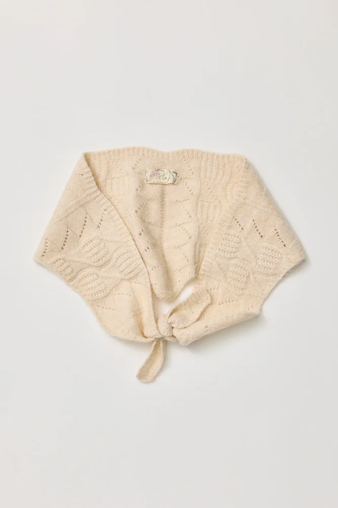 Cozy Cable Triangle Scarf