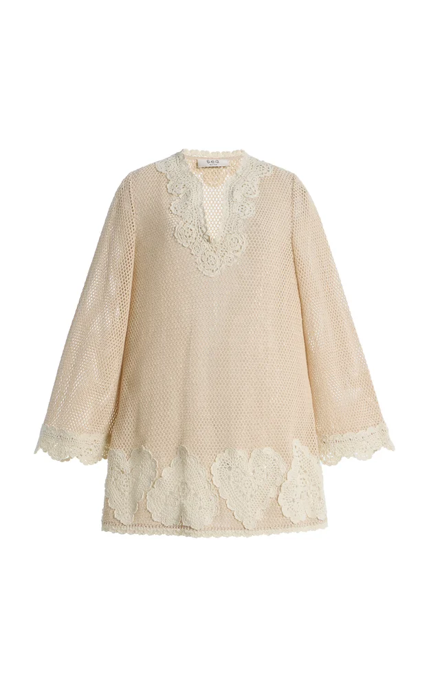 Madelyn Crocheted Cotton Tunic