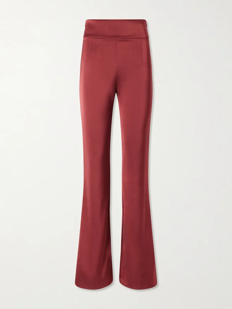 Satin flared pants
