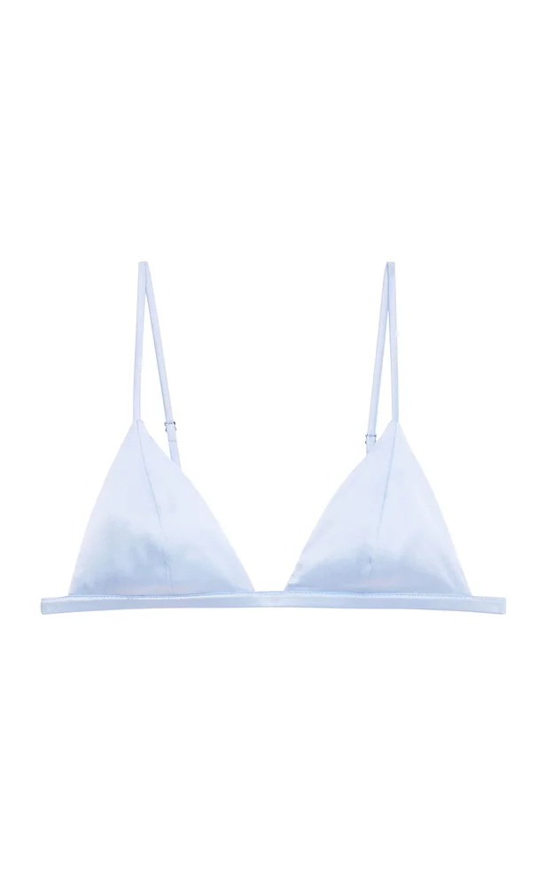 Luxe Stretch-Silk Triangle Bra