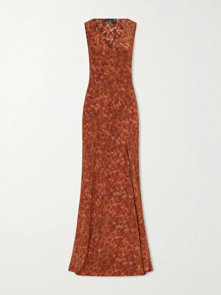 Irina silk-chiffon maxi dress