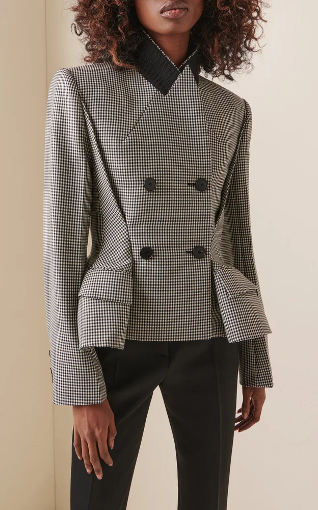 Tailored Wool-Blend Peplum Jacket