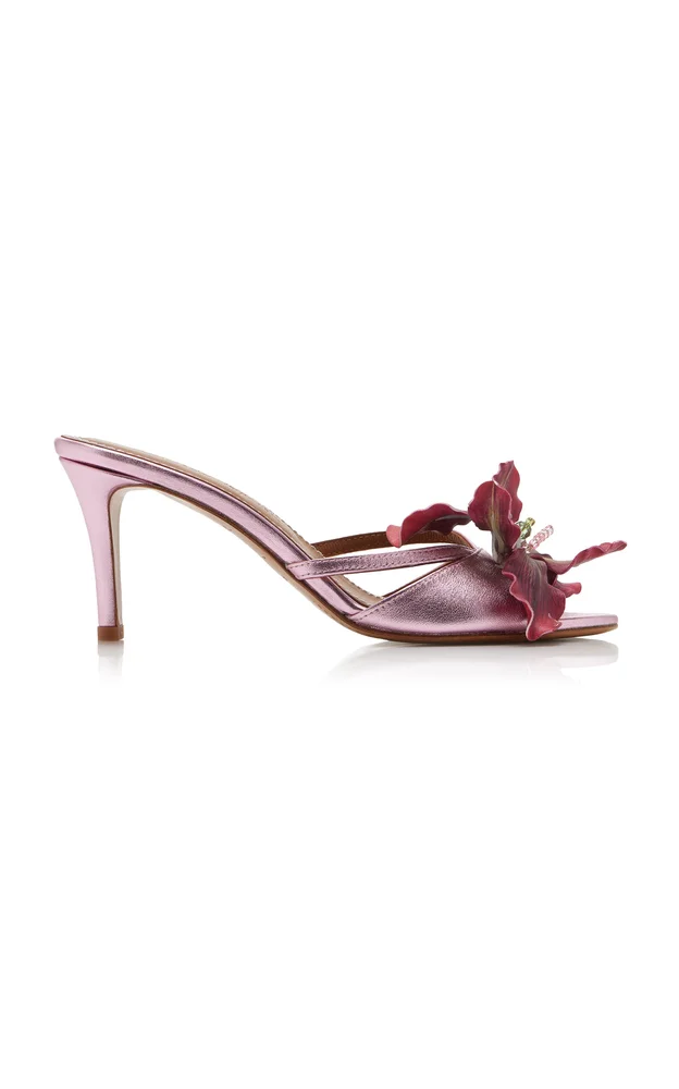 Exclusive La Isla Rosaire Leather Mules