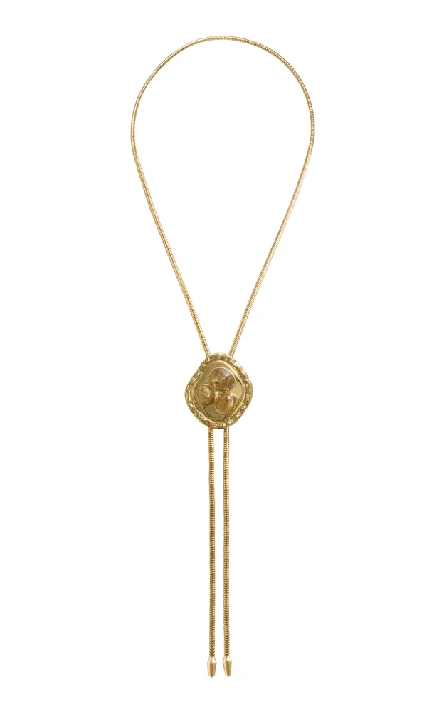 The Joanna In Gold With Gold Rutilated Quartz