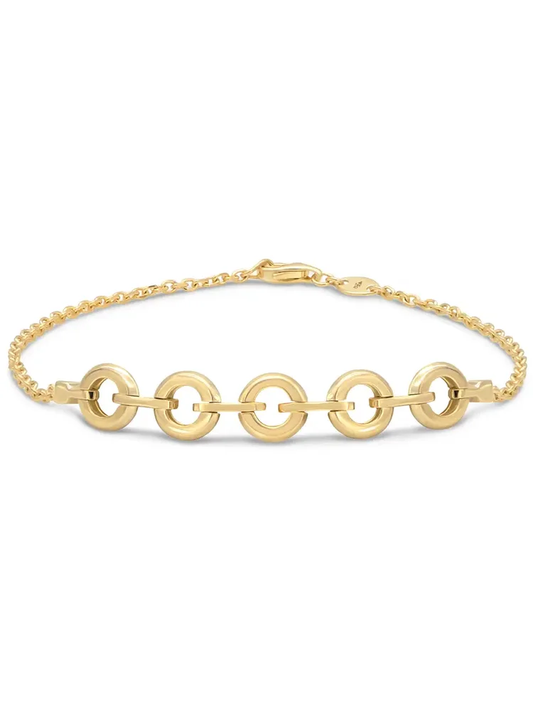 Cable Link Chain Bracelet in 14K Gold