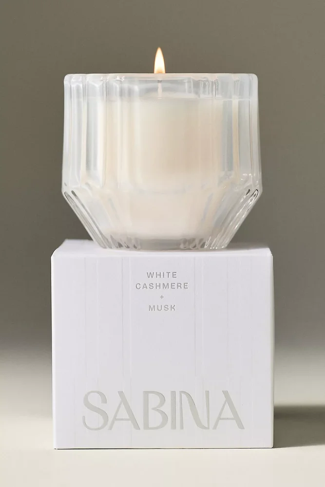 Fresh White Cashmere & Musk Glass Candle