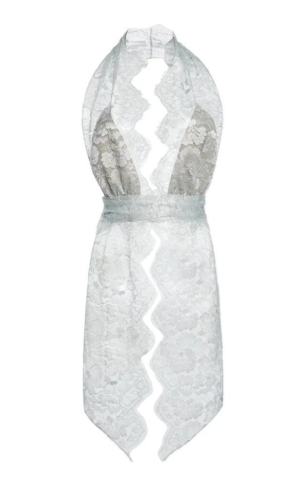 Moonlit Patina Lace Scarf Top