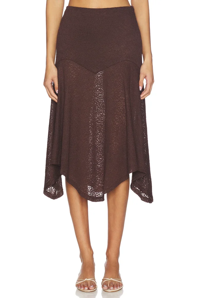 Roxelle Handkerchief Midi Skirt
