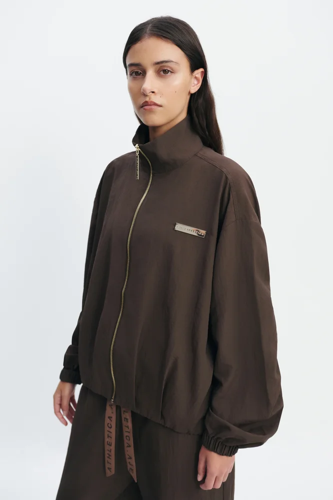 Ruched Bomber Jacket