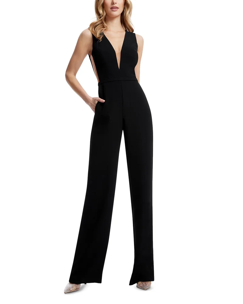 Katrina Plunging Neck Jumpsuit
