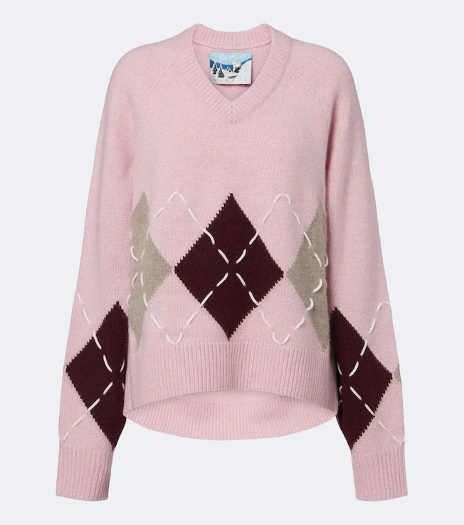 Sloane argyle cashmere sweater