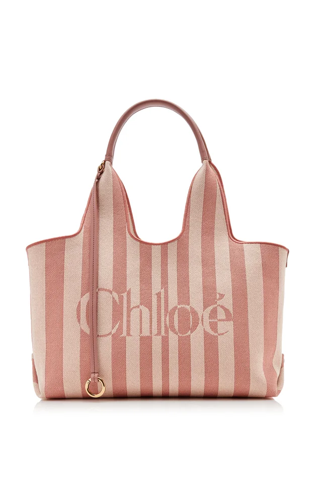 Striped Jacquard Tote Bag