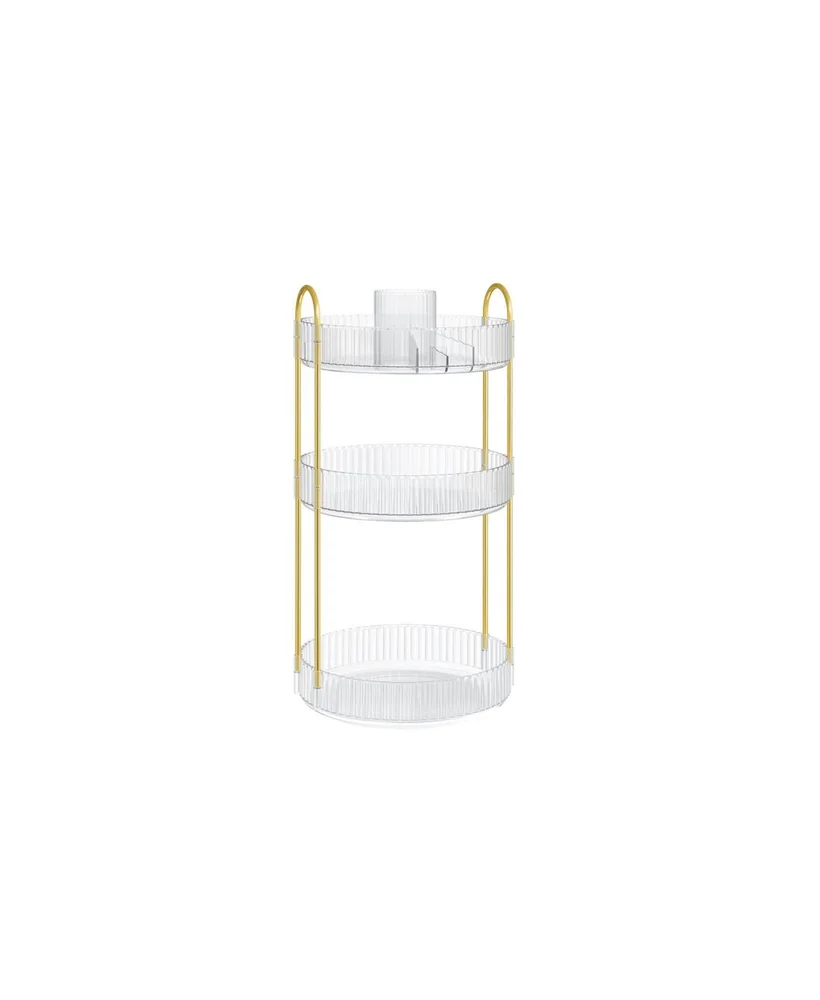 3-Tier Round Rotating Skincare Organizer