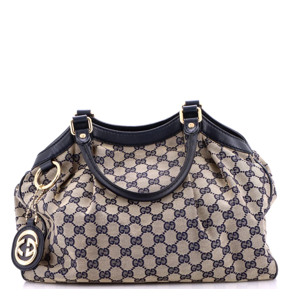 Pre-Owned Sukey Tote GG Canvas with Leather Medium