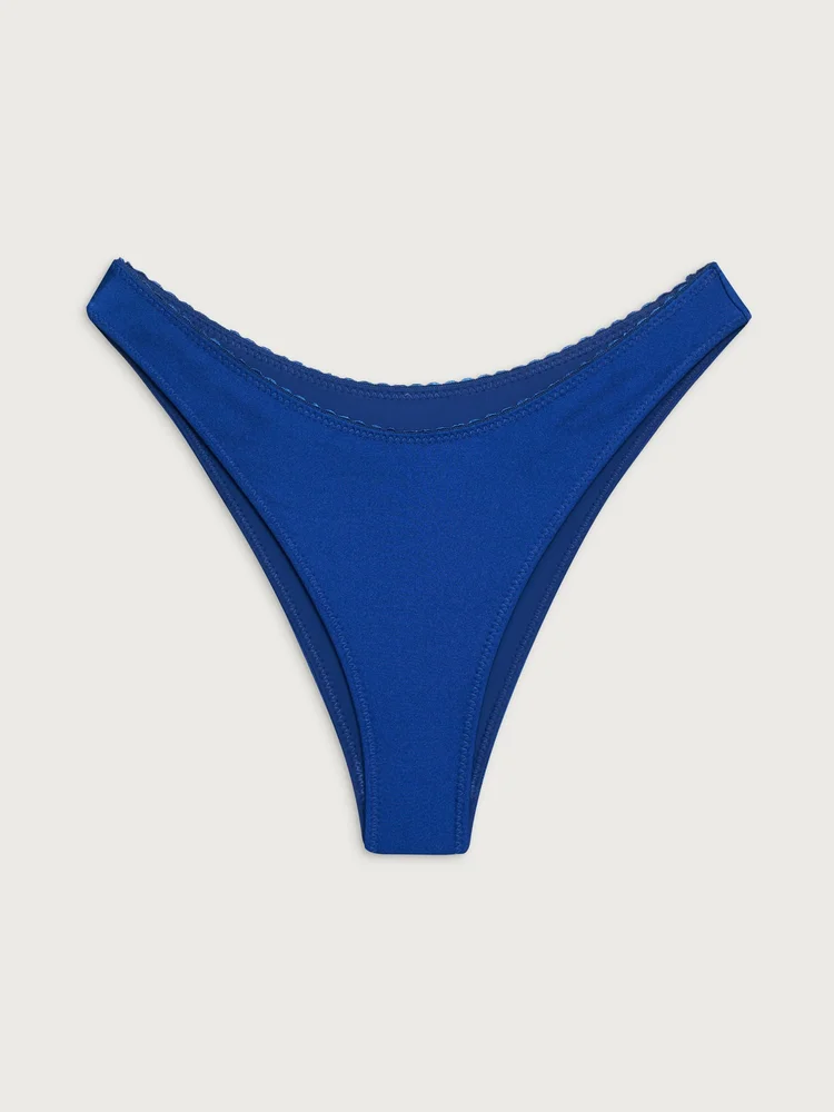 Dove Satin Bikini Bottom Deep Blue