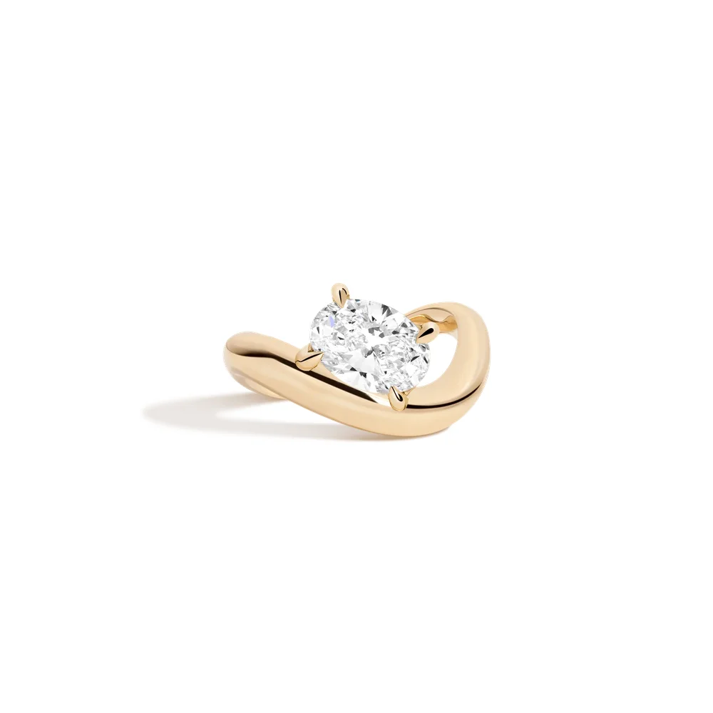 2ct Oval Lab Grown Diamond Floating Ring
