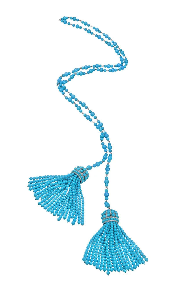 Turquoise Tassel Necklace