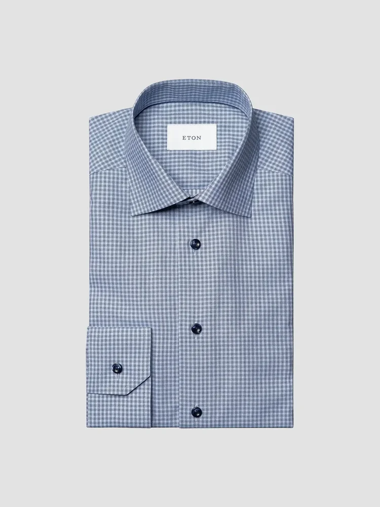 Slim-Fit Check Twill Shirt
