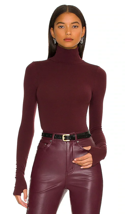 Ballet Turtleneck Bodysuit With Thumb Holes Commando