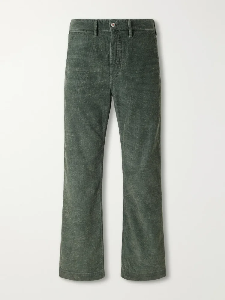 Empire Straight-Leg Cotton-Corduroy Trousers