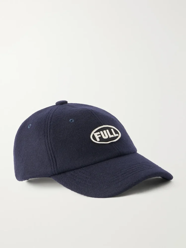 Logo-Appliquéd Wool-Blend Cap