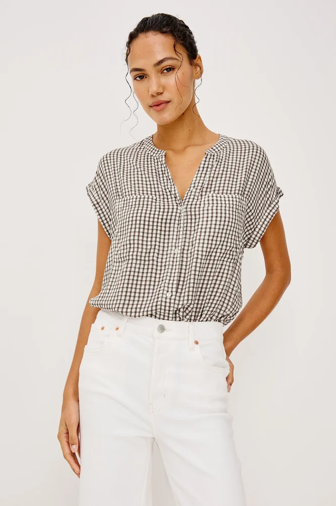 Mel Shirt, Espresso Gingham