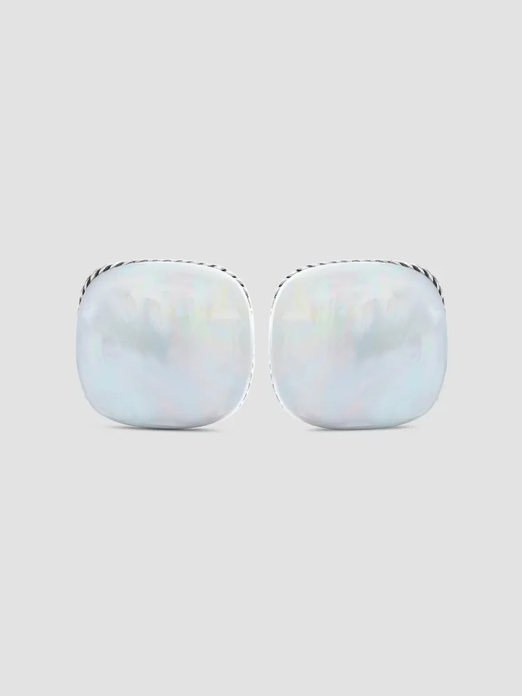 Streamline Cushion Cufflinks in Sterling Silver