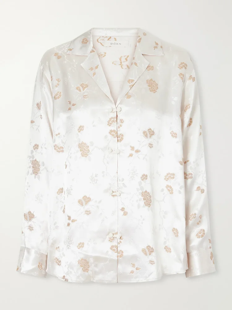 Maurise floral-jacquard shirt