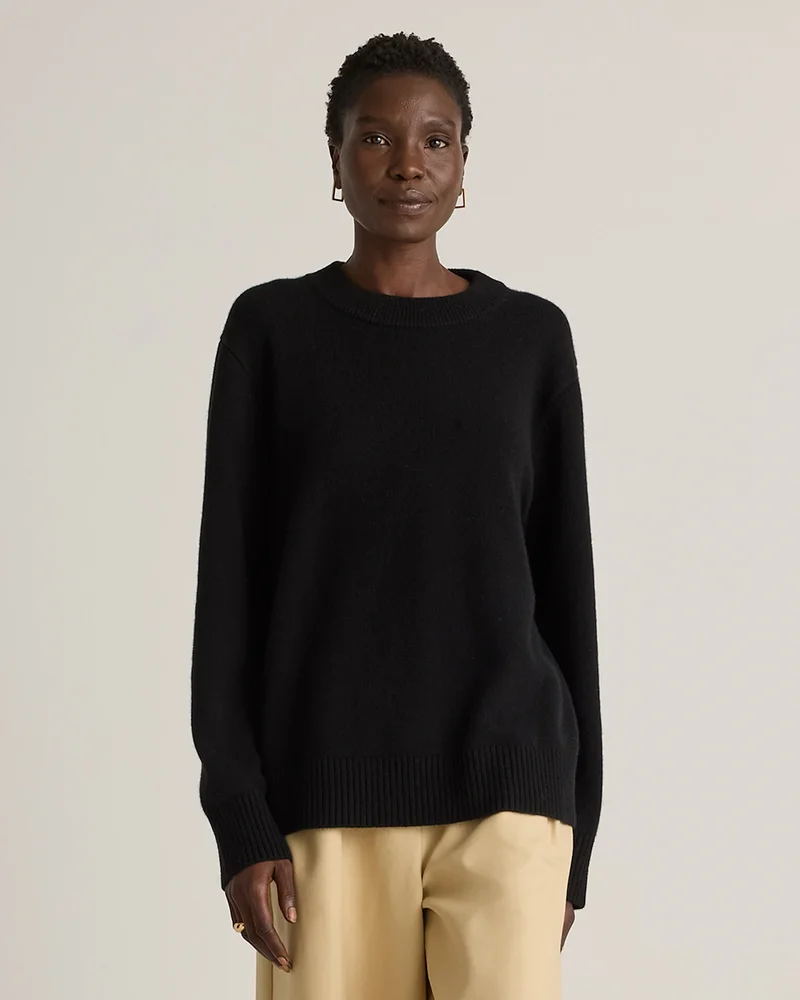 Mongolian Cashmere Oversized Crewneck Sweater