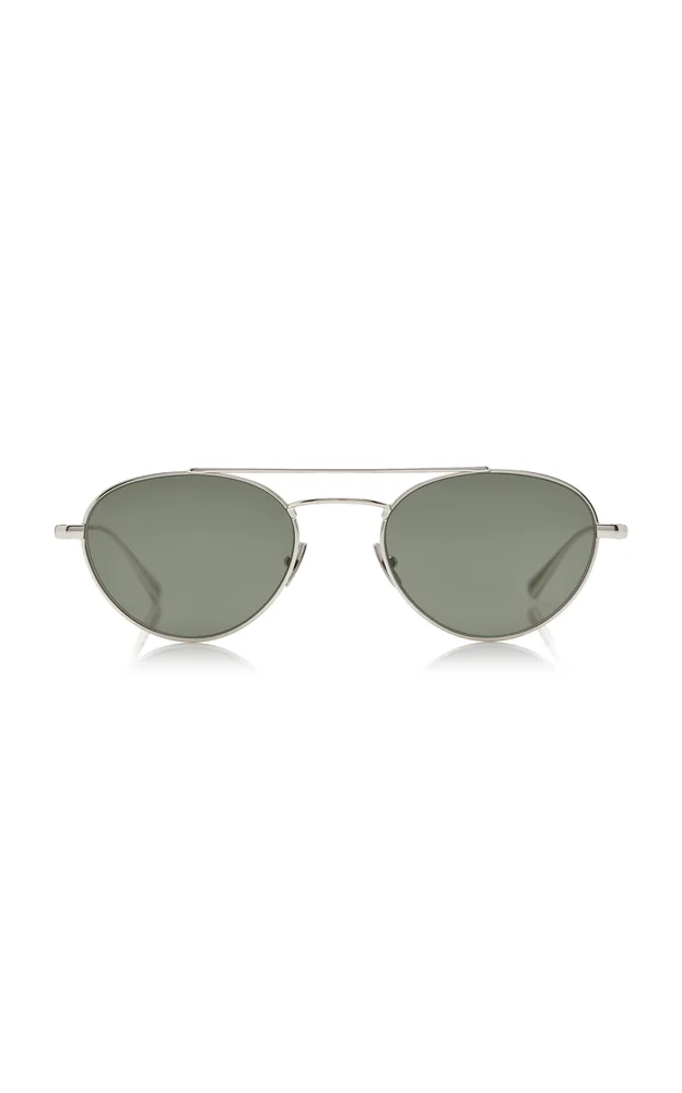 Aviator-Frame Metal Sunglasses