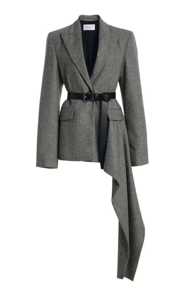 Glen Plaid Wool Cashmere Flannel Blazer