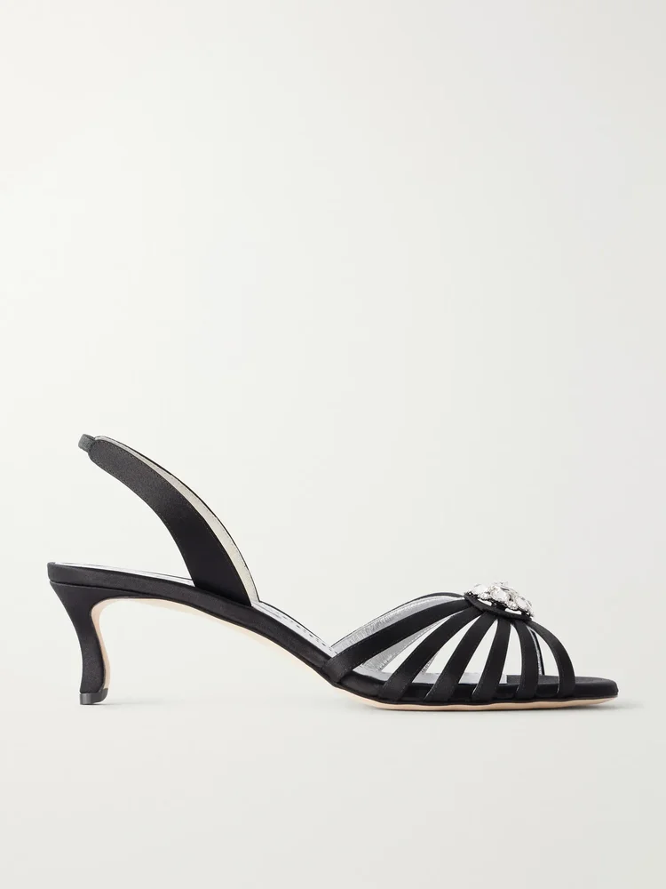 Fulmasli 50 crystal-embellished satin sandals