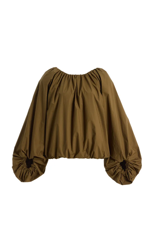 Semara Balloon-Sleeve Organic-Cotton Top