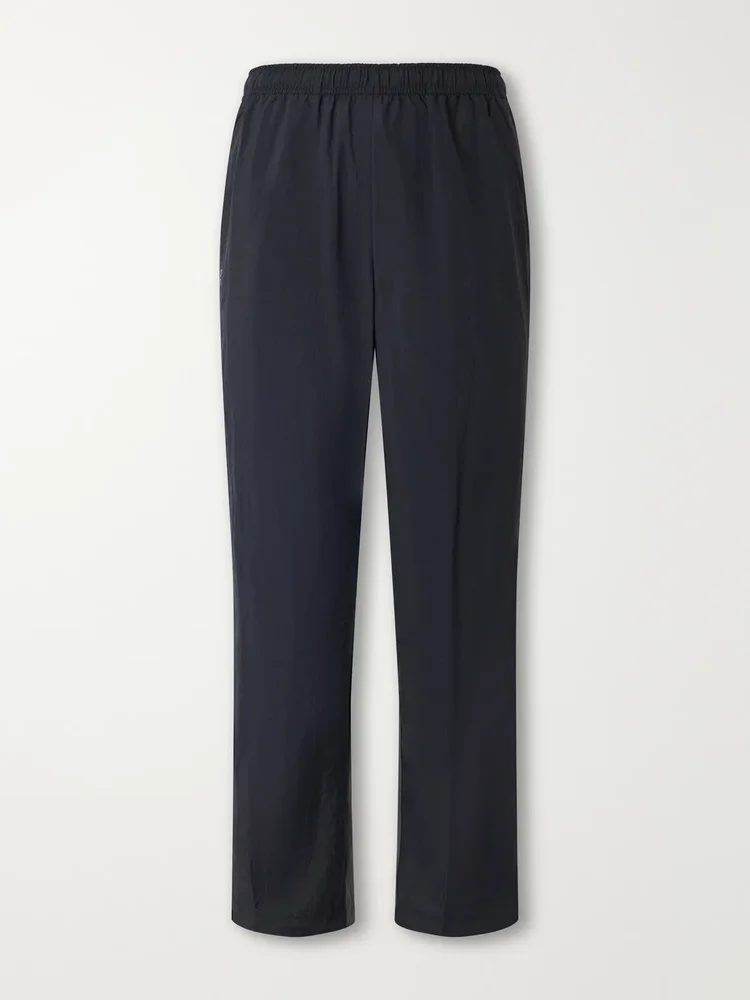 Straight-Leg Shell Drawstring Trousers