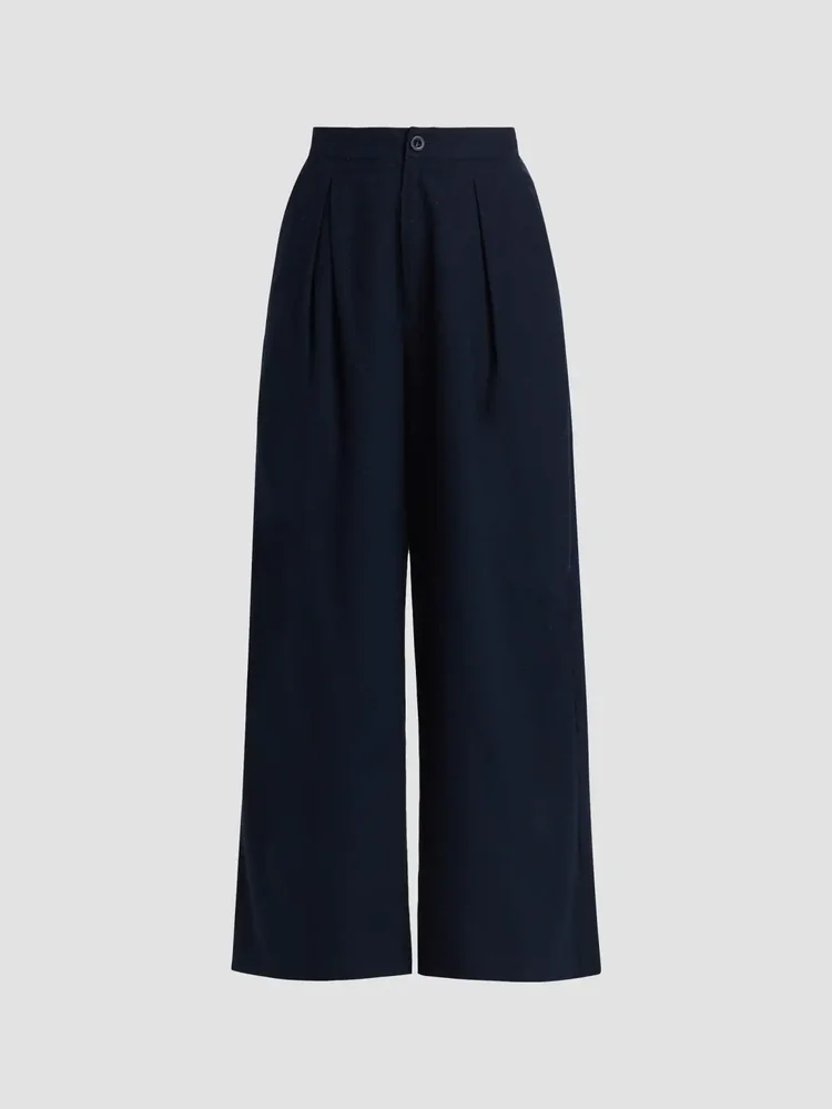 Silk Relaxed Cropped Trousers