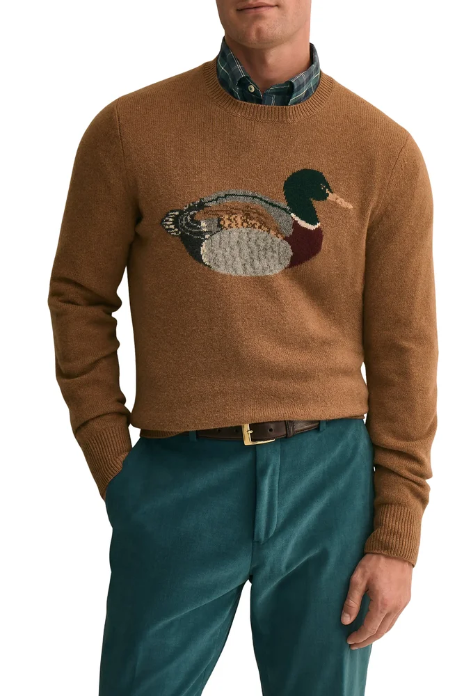 Mallard Intarsia Wool Sweater