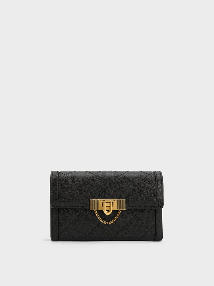 Tallulah Quilted Push-Lock Clutch