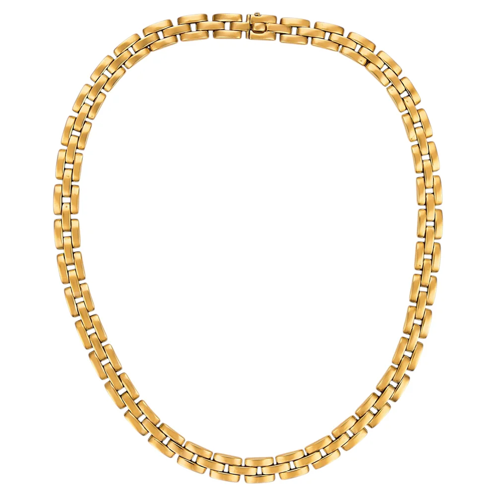 Pre-Owned French Maillon Panthère Three-Row Necklace, 18K Yellow Gold (Good)