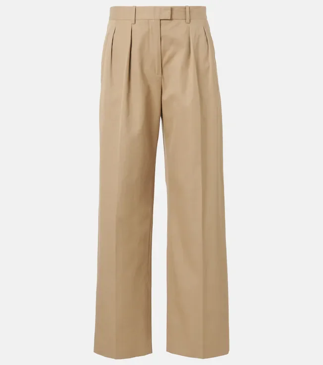 Alfidis cotton and cashmere wide-leg pants