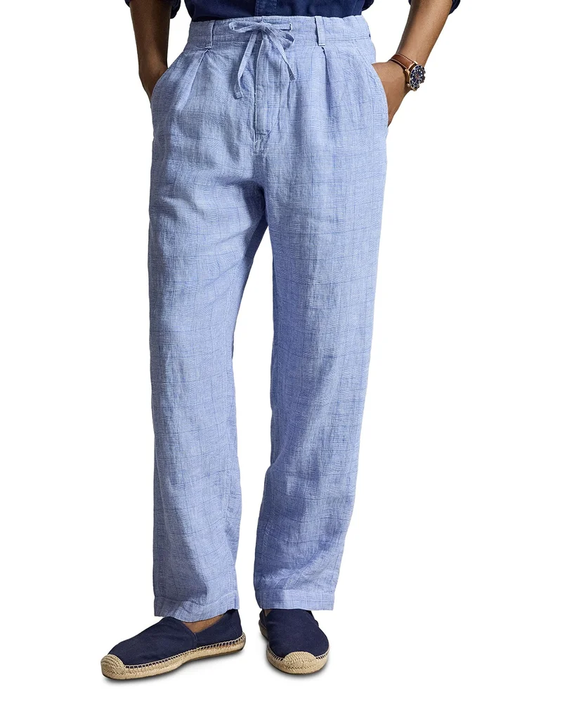 Lateef Relaxed Fit Linen Drawstring Pants