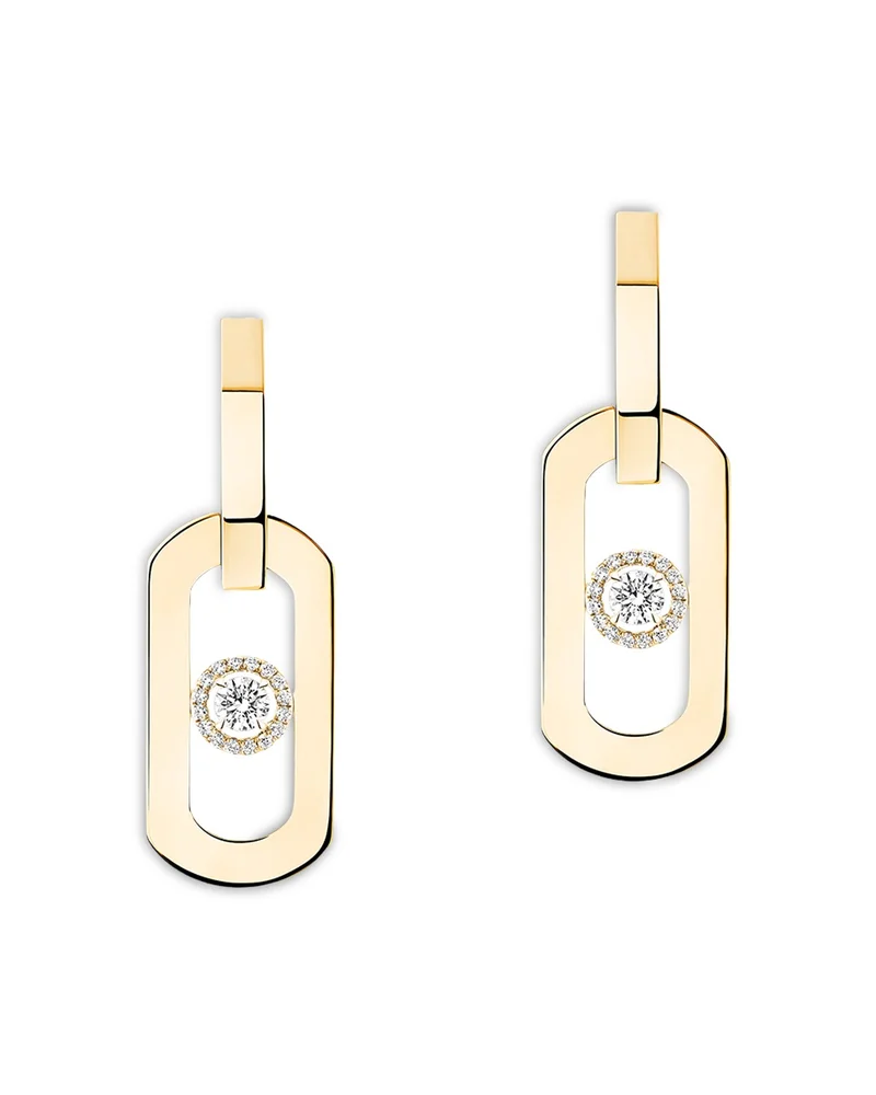 18K Yellow Gold So Move Diamond Drop Earrings, 0.37 tcw