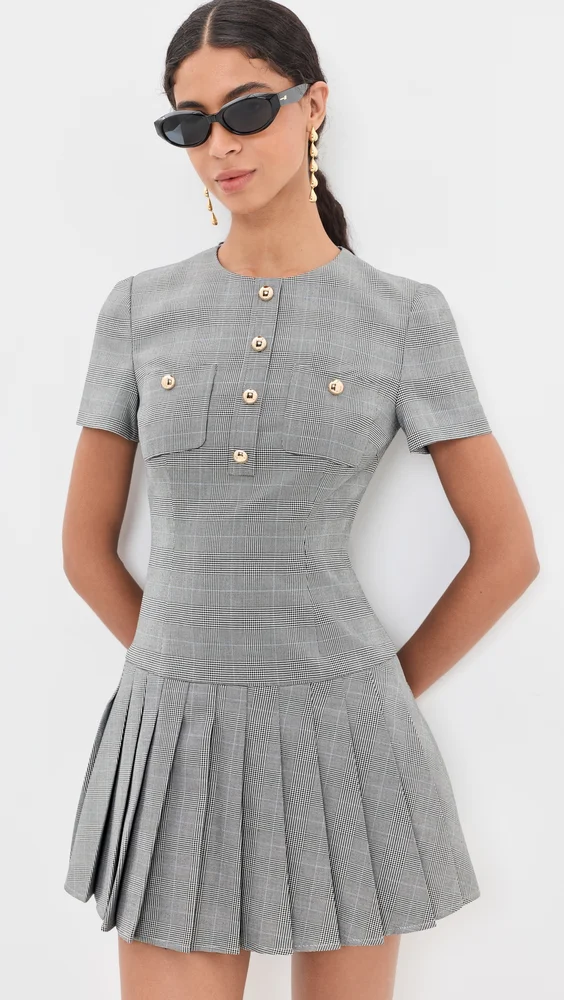 Pleated Mini Dress
