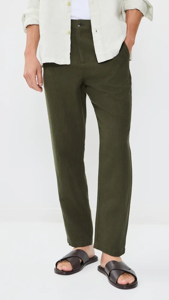 Zimmer Herringbone Linen Pants