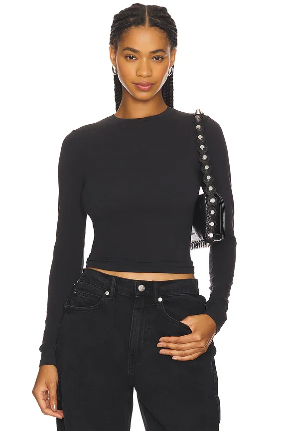 SKIMS Cotton Jersey Long Sleeve T-Shirt