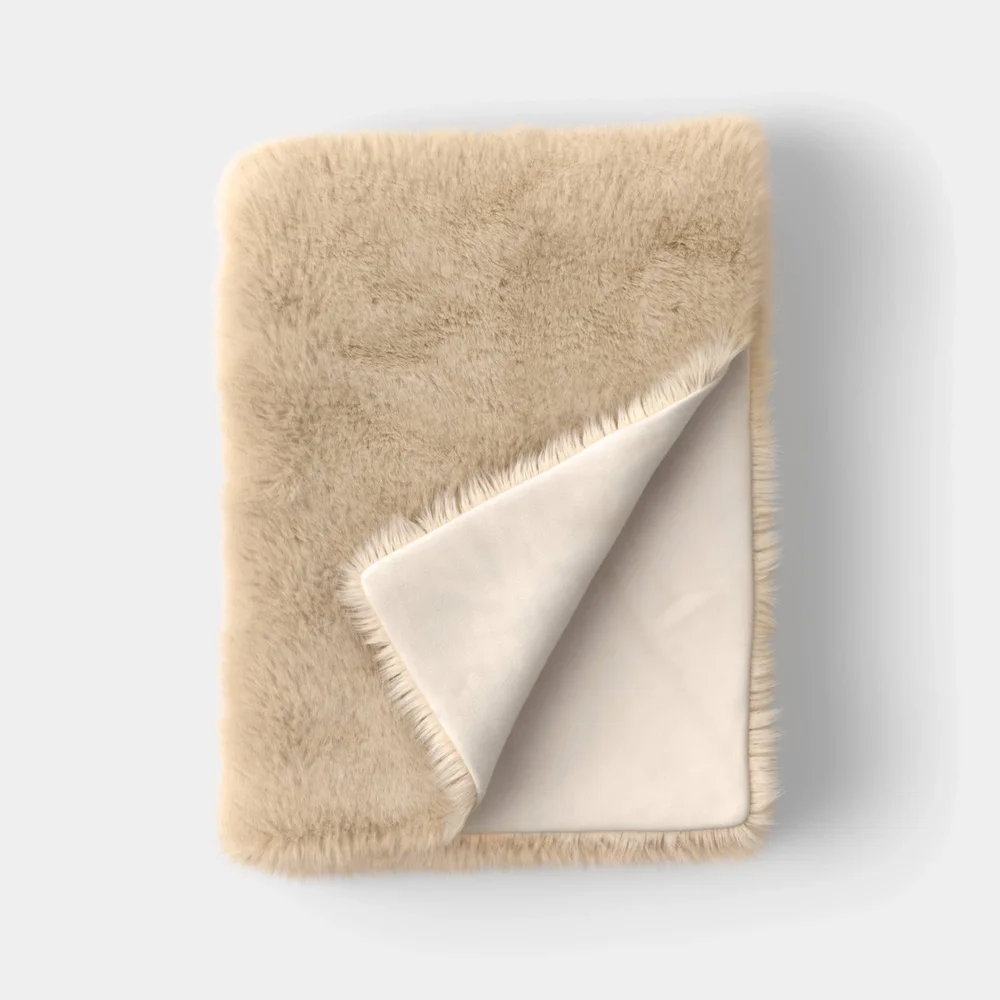 Faux Fur Throw Blanket