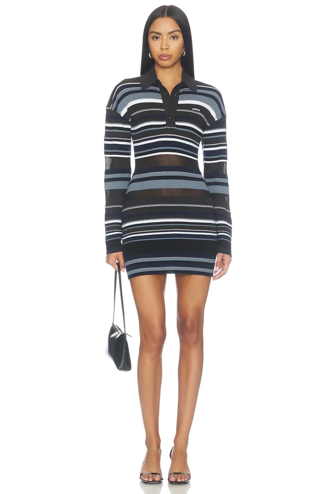 Tamrin Knitted Long Sleeve Polo Dress