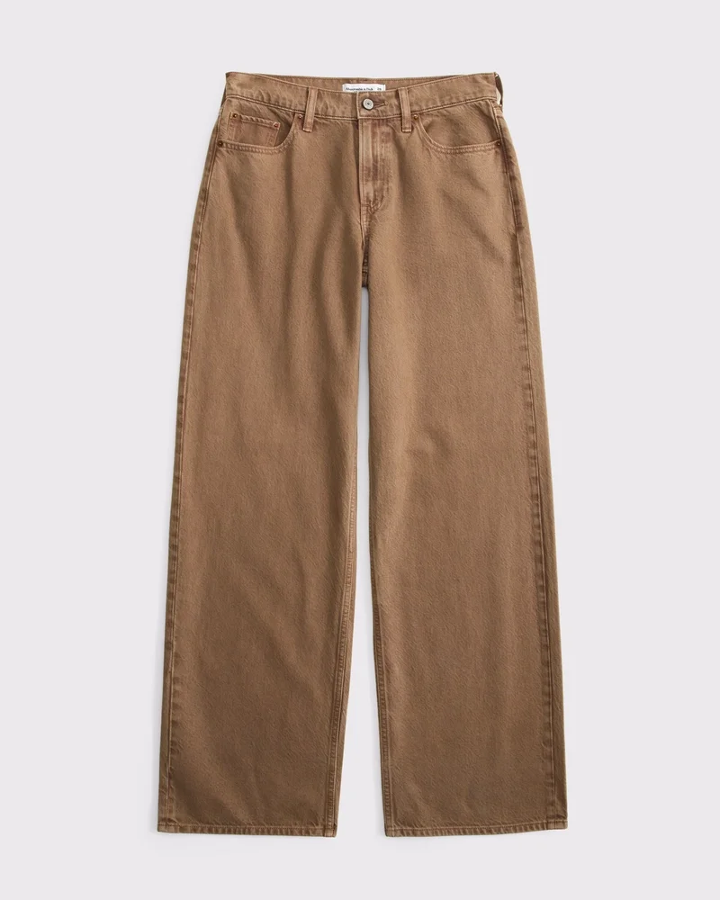 Low Rise Ultra Loose Jean - Brown