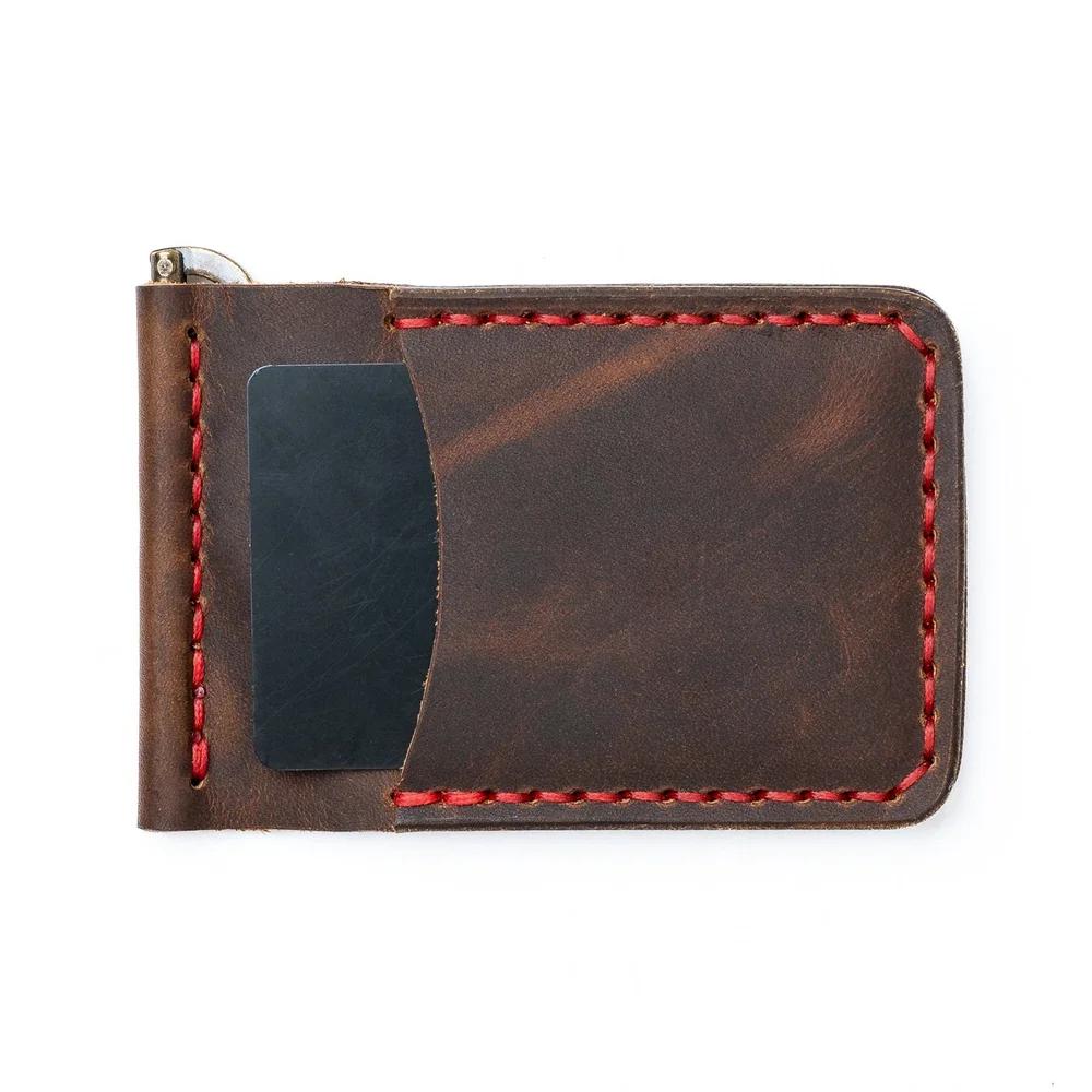Leather Money Clip Wallet