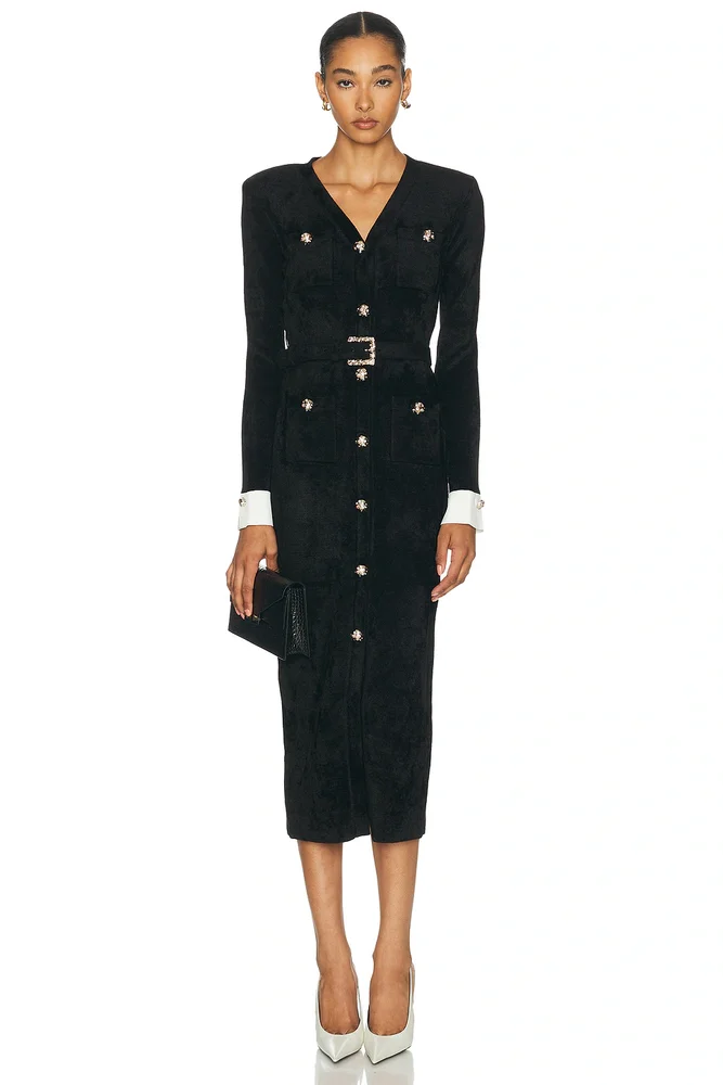 Chenille Knit Midi Dress